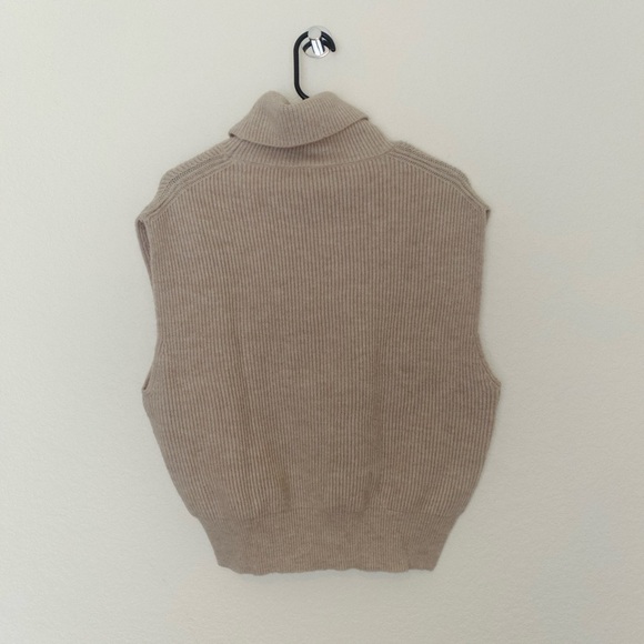 Wayf Kai Ribbed CapSleeveTurtleneck Sweater XL - Picture 6 of 7